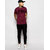 Young Trendz Maroon Round Neck Casual T-shirt for Men