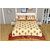 100 items Nature Floral Printed Yellow & Red Cotton Double Bedsheet With Two Pillow Cases