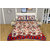 100 items Nature & Floral Printed Exclusive Design Cotton Red & Beige Double Bedsheet With Two Pillow Cases