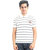 GO-ON White Polo Neck Half Sleeve T-Shirt For Men