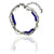 Beadworks Stunning Beaded Metal Bracelet in Blue Color