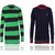 Designer Striped Round-Neck Sweaters For Men Combo (Pack Of 2)