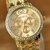 Geneva Luxury Gold Classic Round Crystal Ladies Watch