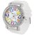 Geneva Womens Platnium Large Round Face Silicone Watch