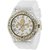 Geneva Platinum 6886 Womens Rhinestone Fleur De Lis Silicone Watch