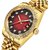 Gosasa Red Dial Diamonds Mens Gold Stainless Steel Band Automatic Mechanical Watches