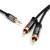 KabelDirekt (25 feet) 3.5mm Male to 2 x RCA Male Stereo Audio Cable - PRO Series