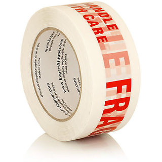 5 Pcs "FRAGILE HANDLE WITH CARE" Printed Shipping Packing Tape 2" Wide / 65 Mtr.