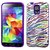 MyBat Advanced Armor Protector Cover for Samsung Galaxy S5 - Retail Packaging - Colorful Zebra Glittering/Purple