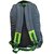 Black  Green Fabric Expandable Casual Backpacks

