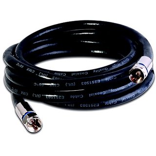 Vanco 200-007-25 RG6 Quad Digital Coaxial Cable With Premium Gen II Compression Connectors (Black 25 Feet)