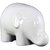 Urban Trends Ceramic Standing Elephant Figurine with SM Gloss Finish, White