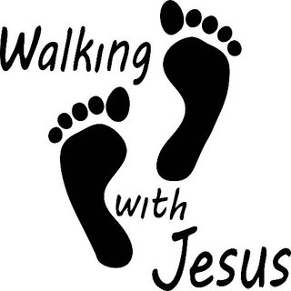 Buy Walking with Jesus and 2 Foot Prints - 14 X 14 Inches ...