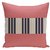 E By Design CPS-N15-Coral_Oatmeal_Spring_Navy-16 Stripe Cotton Decorative Pillow, 16-Inch, Coral/Oatmeal/Spring Navy