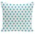 E By Design Cop-Ikat Geometric Print Outdoor Pillow, 20-Inch, Turquoise