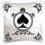 3dRose pc_218673_1 Ace of Spade. Playing Cards. Poker. White and black. Popular image. - pillow Case, 16 by 16