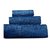 Cheer Collection 3 Piece Luxurious Towel Set - Solid Dark Blue