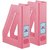 Acrimet Magazine File Holder (Solid Pink Color) (2 - Pack)