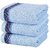 Crystallove 13*29inch Bamboo Fiber & Cotton Hand Towels for Home or Hotel Using (3pcs, blue)