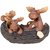Moose Family In Canoe Resin Decorative Tabletop Figurine
