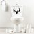 StickAny Bathroom Decal Series Deer 7 Sticker for Toilet Bowl, Bath, Seat (Black)