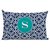 Whitney English Designer Lattice Lumbar Pillow with Single Initial, Q, Multicolor