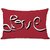 Bentin Home Decor Hand Painted love Throw Pillow w/Zipper by OBC, 14