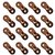 Bluecell Brown Color 16Pcs Aluminum Guyline Cord Adjuster for Tent Camping Hiking Backpacking Picnic Shelter Shade Canop