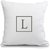 Cathys Concepts Personalized Square Accented Throw Pillow, Letter L