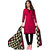 Sahari Designs Women's Red Cotton Dress Material - Unstitched (SD1001)