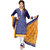 Sahari Designs Women's Blue Cotton Dress Material - Unstitched (SD1312)