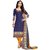 Sahari Designs Women's Blue Cotton Dress Material - Unstitched (SD1116)