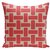 E By Design CPG-N49-Latte_Coral-16 Geometric Cotton Decorative Pillow, 16-Inch, Latte Coral