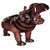 Gurman LA LA-1341 1821IN Leather Hippo Standing Figurine, 21-Inch, Dark Brown