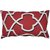 JinStyles Cotton Canvas Geo Accent Decorative Throw Pillow Cover (Red & White, Rectangular, 1 Cover for 12 x 20 Inserts)