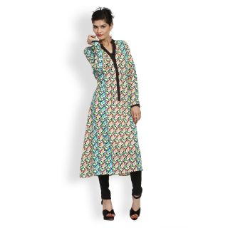 Atri Stunning Green Polyester Full Sleeves Top