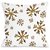 Bentin Home Decor Golden Snowflake Pattern Throw Pillow by Timree Gold, 18
