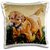3dRose pc_44377_1 Golden Retriever Puppy Playing with Fluffy Dandelions-Pillow Case, 16 by 16