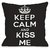Bentin Home Decor Keep Calm & Kiss Me Throw Pillow by OBC, 26