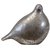 Plutus Brands Modern & Distinctive Ceramic Bird in Silver Leaf Finish, Small