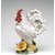 Cosmos 96418 Fine Porcelain Large Rooster with Sunflower Figurine, 15-1/4-Inch, White
