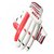 AVATS Men's Cotton, Petards Leather  Nylon Thread Cricket Batting Gloves- Standard, Red  White
