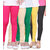 Pack Of 5 Multicoloured Solid Pure Hosiery Cotton Leggings