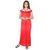 Be You Fashion Women's Satin 2 Piece Nighty Set (Red)