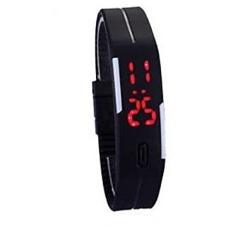 led digital black dial wrist watch girls boys