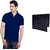 X-Cross Blue Polo Neck Half Sleeve T-shirt For Men