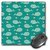 3dRose LLC 8 x 8 x 0.25 Inches Mouse Pad, Cute Happy Whales and Polka Dots on Blue Background Pattern (mp_116467_1)