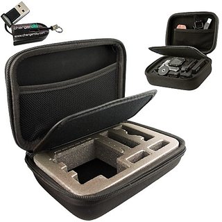 Chargercity Exclusive Gopro Multi Compartment Hard Case For Go Pro Hero 1 2 3 3 Black Silver Platinum Edition...