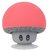 Generic Mini Cute Mushrooms Style Bluetooth Speaker with Suction Cup for iPhone iPad Samsung HTC Sony Red