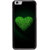 Ayaashii Green Colored Heart Back Case Cover for Apple iPhone 6